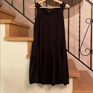 babaton pleated mini dress black small